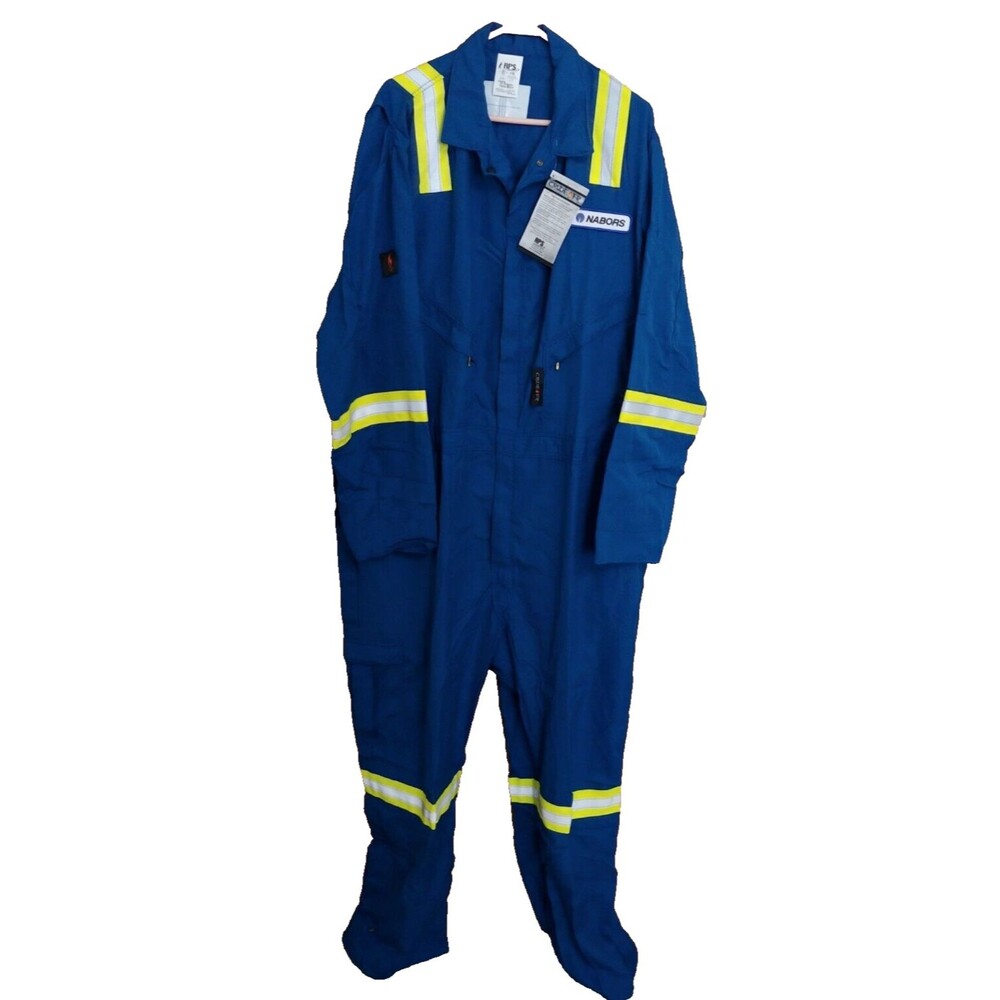 Crude FR Coveralls Maximum Visibility Nabors Oil Flame Resistant Work 56 Regular